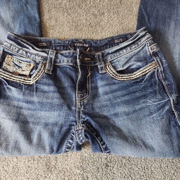Vigoss Chelsea Slim Boot Low Rise Womens Jeans Size 5/6 L33 Heritage Fit - Picture 2 of 12